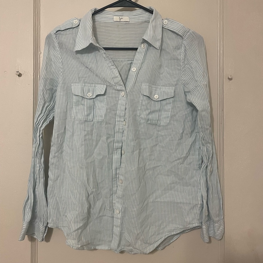 Striped button down